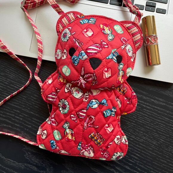 NWT $68 Price Firm Vera Bradley x Anthropologie Classic Bear Crossbody Bag  145. - Picture 3 of 11